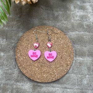 Pink Be Mine Valentine’s Day Dangle Earrings